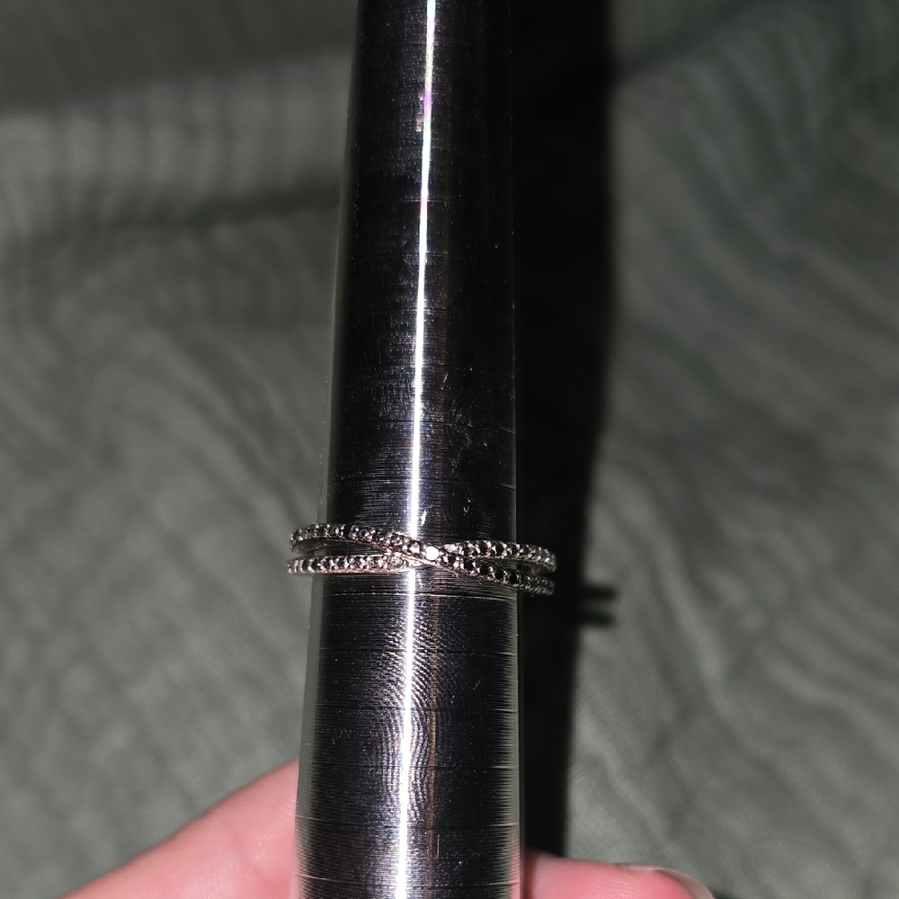 Elegant Silver And Black Twist Ring, KAY JEWLERS